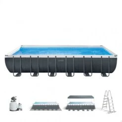 Intex 24ft X 12ft X 52" Ultra XTR Frame Pool Set With Filter Pump – Rectangular – Collection Only