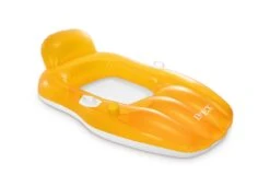 Intex Pool Float | Inflatable Chill’N Float Lounger - Orange (64" X 41")