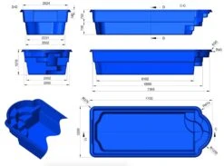 Fibreglass Pool Soho 25'3" X 10'6" Complete Kit (Metallic Finish) -Pool Supplies Shop 7012293m soho fibreglass pool dimension drawings