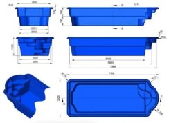 Fibreglass Pool Soho 25'3" X 10'6" Complete Kit (Pastel Colour) -Pool Supplies Shop 7012293p soho fibreglass pool dimension drawings