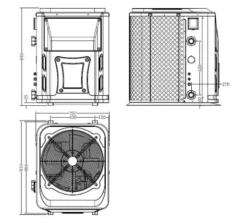 Hydro-Pro Pool Heat Pump Type18 18kW | COLLECTION ONLY -Pool Supplies Shop 7018526 hydro pro pool heat pump type18 dimensions 1