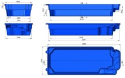 Fibreglass Pool Houston 31'2" X 12'4" Complete Kit (Metallic Finish) -Pool Supplies Shop houstonm fibreglass pool dimension drawings