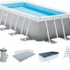 Intex 16ft X 8ft X 42" Prism Frame Pool Set With Filter Pump – Rectangular- Collection Only