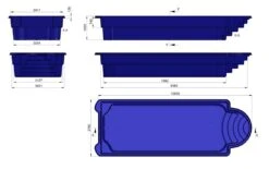 Fibreglass Pool Itaka 33' X 12'2" Complete Kit (Pastel Colour) -Pool Supplies Shop itakap fibreglass pool dimension drawings