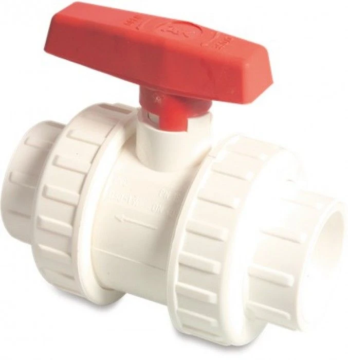 Mega Ball Valve PVC-U 1.5" Imperial Glue Socket 10bar White Type AK 1 Mega Ball Valve PVC-U 1.5" Imperial Glue Socket 10bar White Type AK