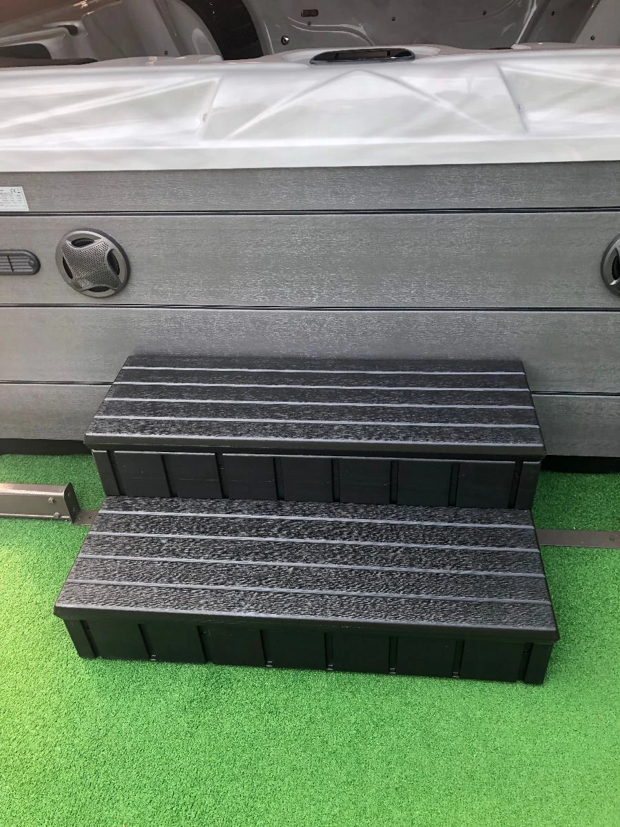 Hot Tub Steps (with Storage) - Black 1 Hot Tub Steps (with Storage) - Black