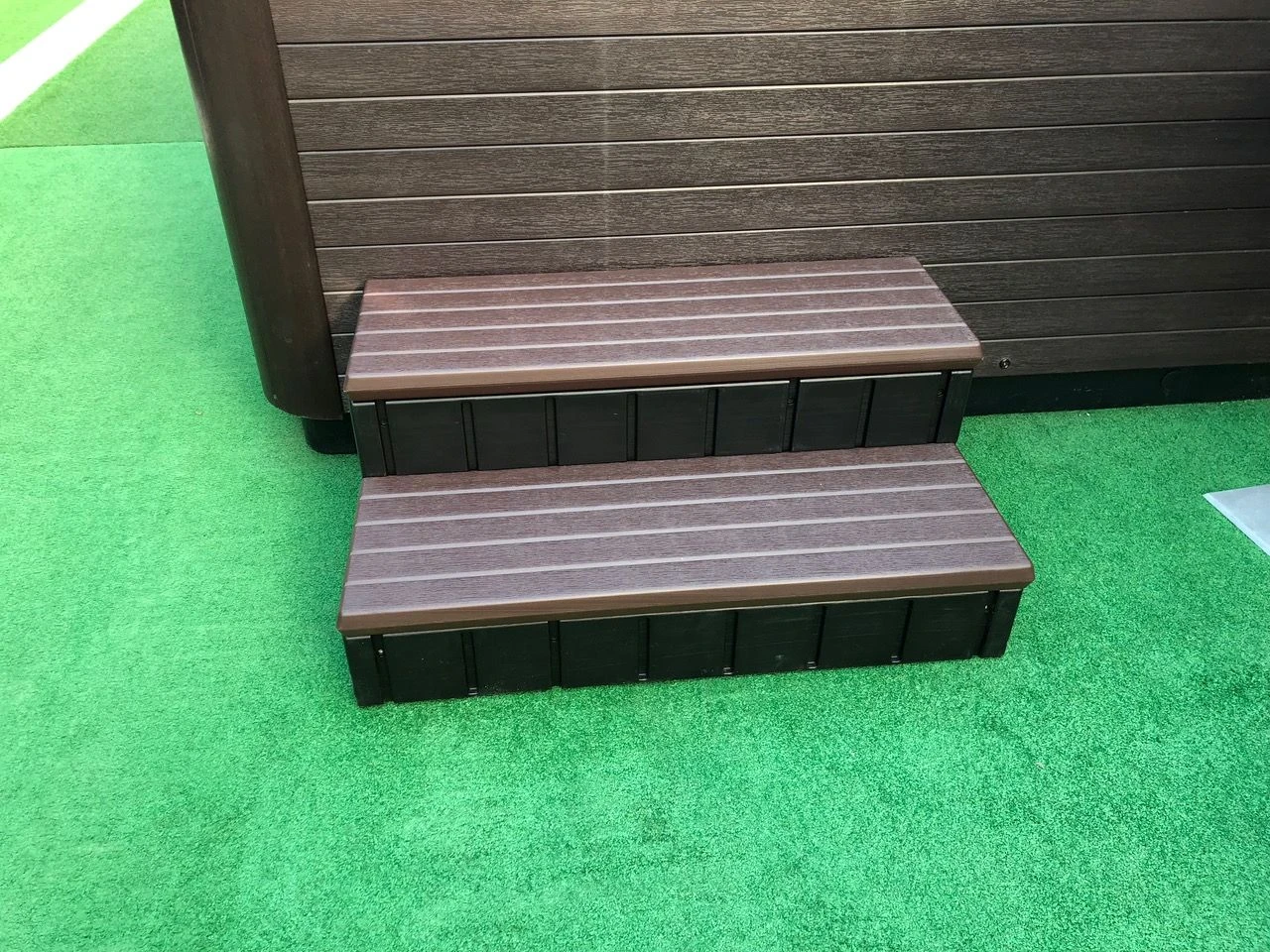 Hot Tub Steps (with Storage) - Brown 1 Hot Tub Steps (with Storage) - Brown