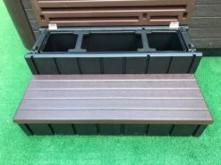 Hot Tub Steps (with Storage) - Brown 5 Hot Tub Steps (with Storage) - Brown -Pool Supplies Shop storstepp storage steps brown 3 1